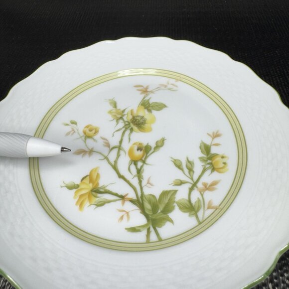 AK Kaiser Germany Porcelain Dish Plate 6inch Plates Dishes Yellow Flowers Set 3 - Picture 5 of 11
